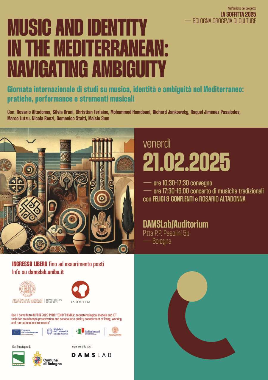 copertina di Music and identity in the Mediterranean: navigating ambiguity