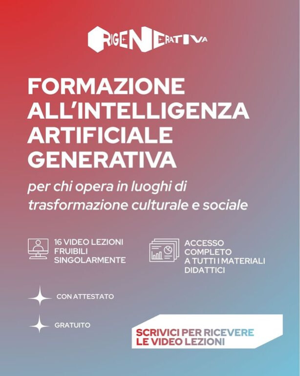 immagine di Rigenerativa | un progetto di formazione all’intelligenza artificiale generativa