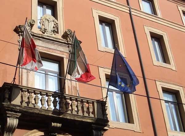 Il balcone dell'hotel Baglioni