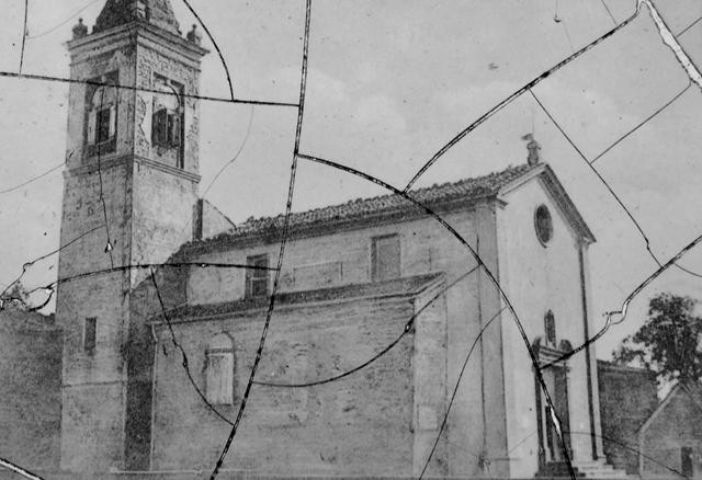 La chiesa di San Martino a Monte Calderaro prima dei bombardamenti 