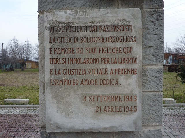 Monumento ai 270 partigiani fucilati al Poligono di Tiro - via Agucchi (BO) - part.