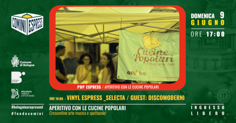 copertina di Pop Espress | Aperitivo sociale con le Cucine Popolari