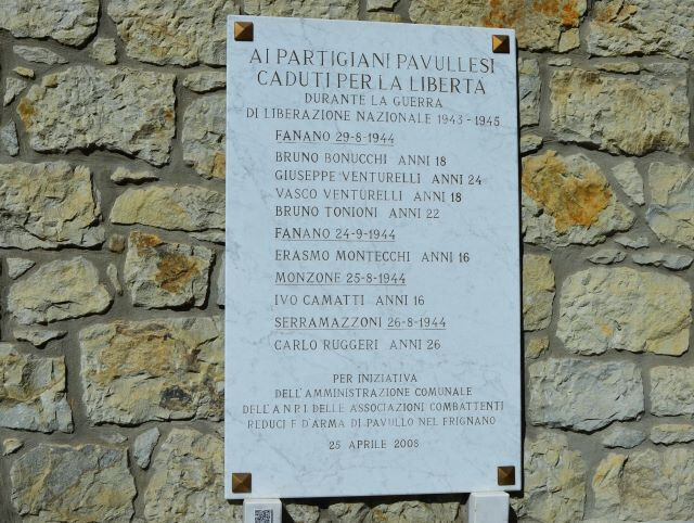 Ai partigiani pavullesi caduti per la libertà