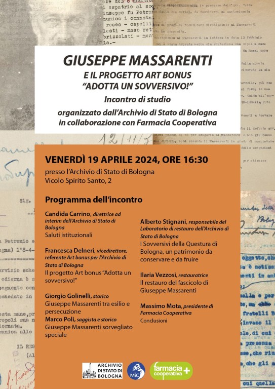 cover of Giuseppe Massarenti e il progetto Art Bonus “Adotta un sovversivo!”