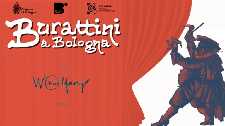 copertina di Burattini a Bologna con Wolfango