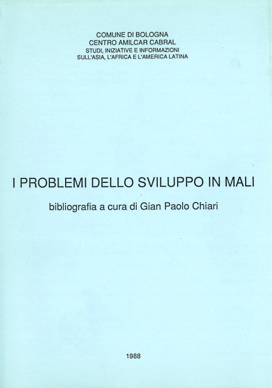 copertina di I problemi dello sviluppo in Mali