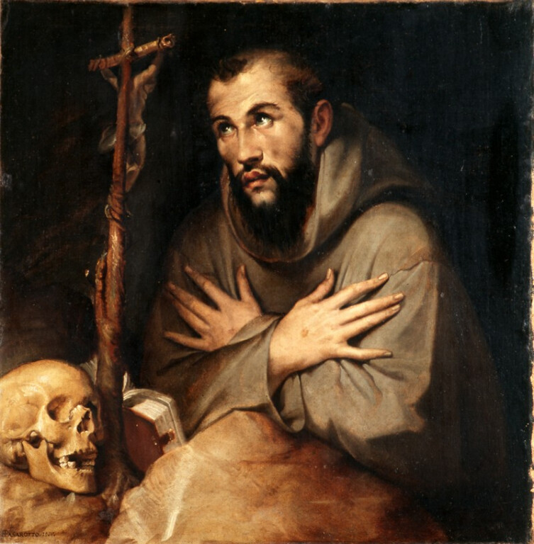 Bartolomeo Passerotti, San Francesco in adorazione del crocifisso
