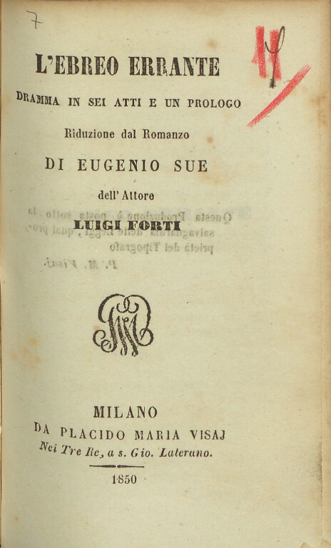 immagine di Luigi Forti, L'ebreo errante (1850)