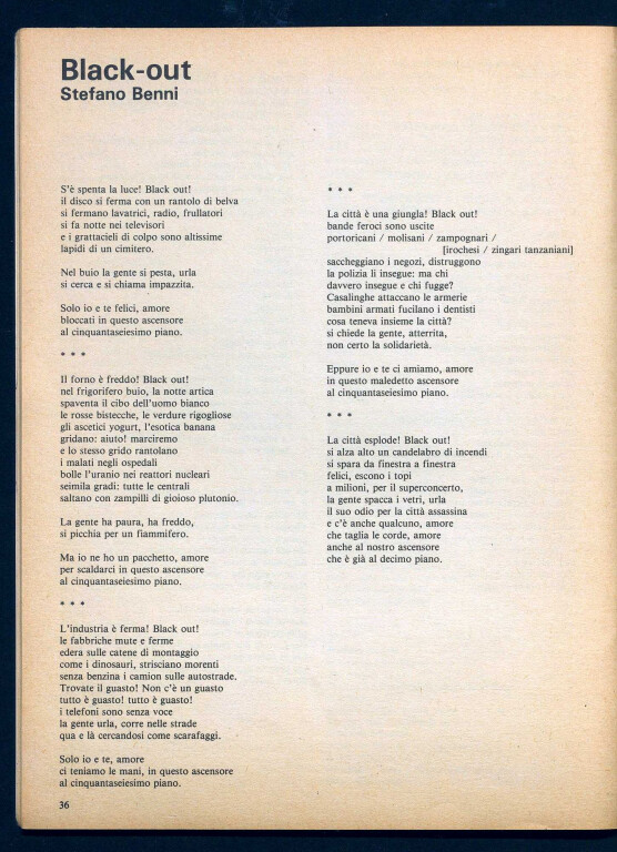 image de Stefano Benni, Black-out