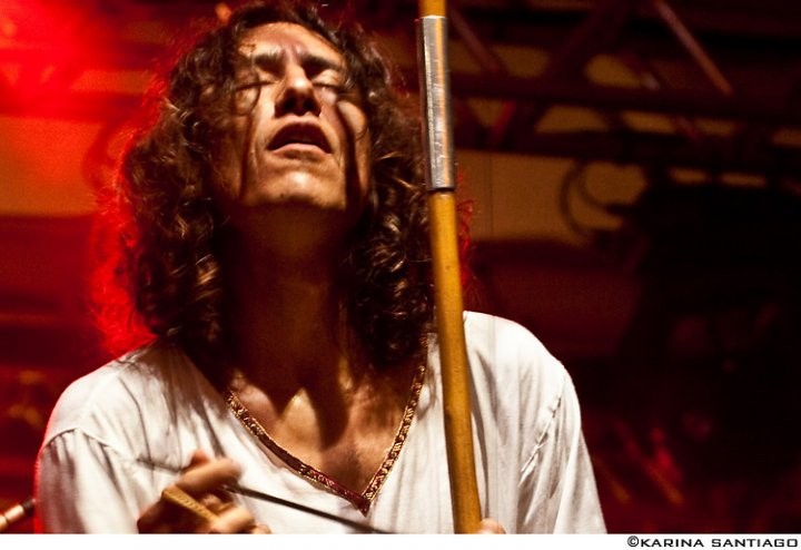 copertina di "Pedras de àgua" summit di percussionisti sul fiume
