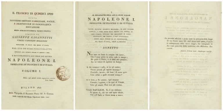 Giuseppe Gioannetti, Il filosofo di quindici anni (1806)