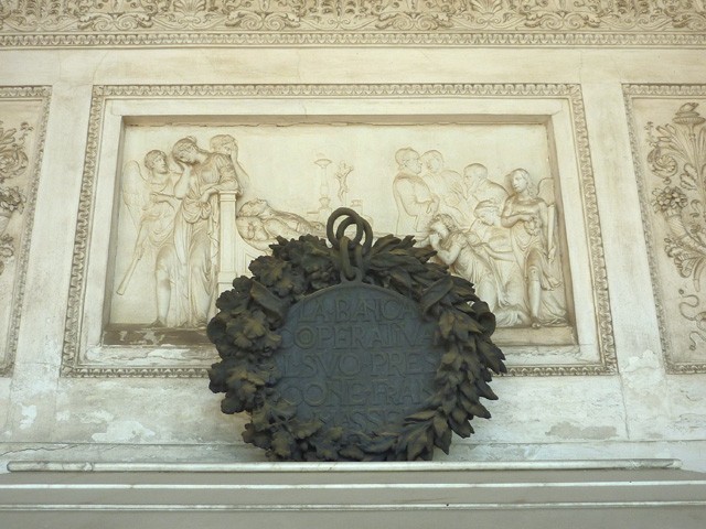 Corona della Banca Cooperativa in onore del presidente conte F. Massei 