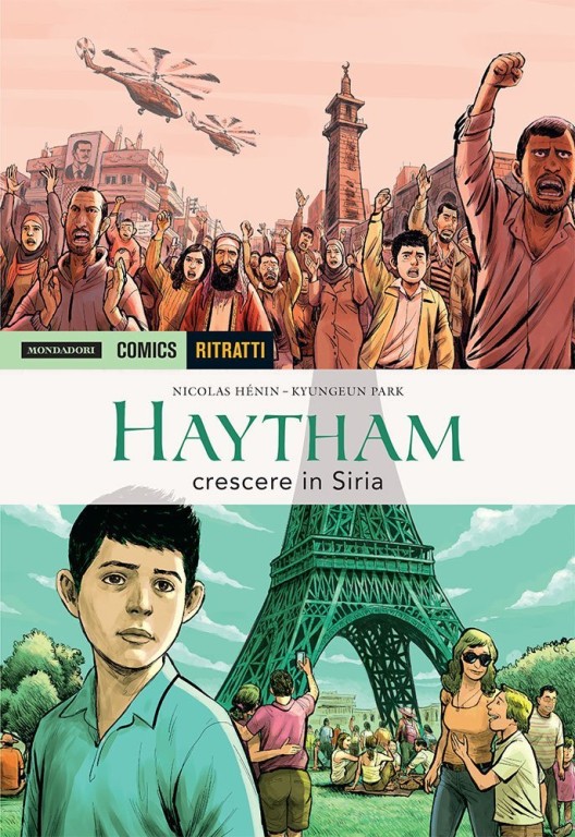 cover of Nicolas Hénin, Haytham: crescere in Siria, Milano, Mondadori Comics, 2017