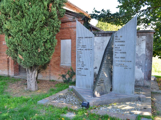 Monumento eretto nel 50° della Resistenza in memoria delle vittime dell'eccidio di Villa Rossi - Castelbolognese (RA)