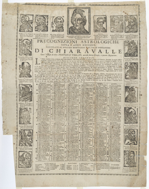 Precognizioni astrologiche sopra l'anno 1769, calcolate dal Gran Pescatore di Chiaravalle