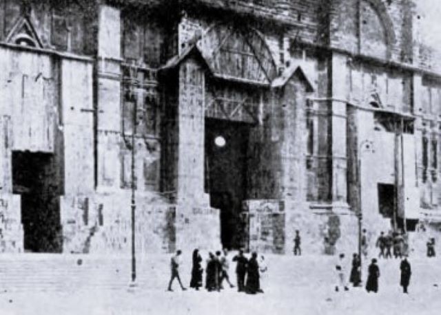 Protezione della facciata di San Petronio durante la Grande Guerra