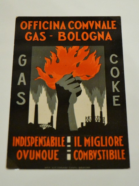 Cartolina pubblicitaria dell'Officina comunale del Gas 