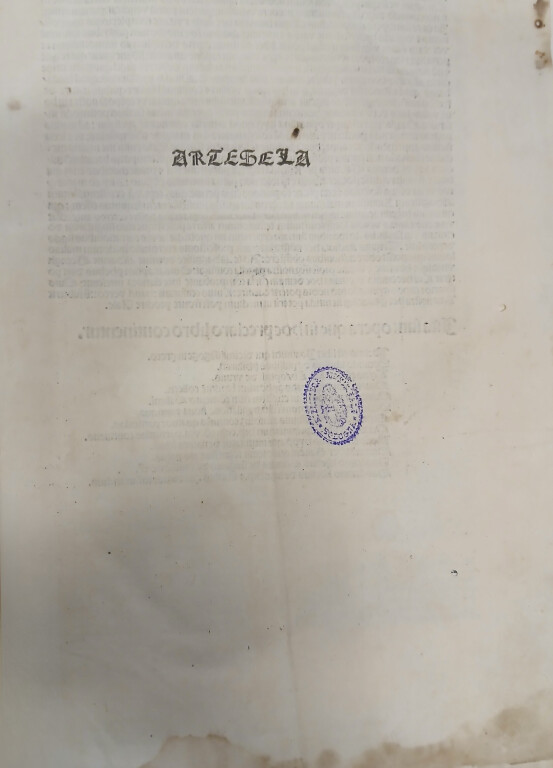 Artesela [Articella seu Opus artis medicinae] Venezia, Filippo Pinzi, 26 IX 1491