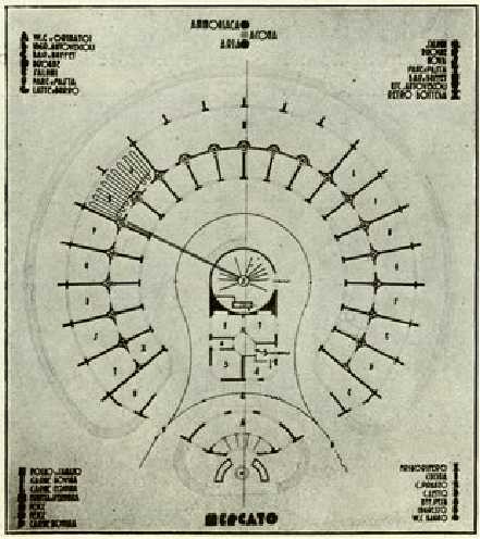 Concorso Curlandese di Architettura - Mercato (pianta) - R. Bianchi - Fonte: Biblioteca dell'Archiginnasio (BO)