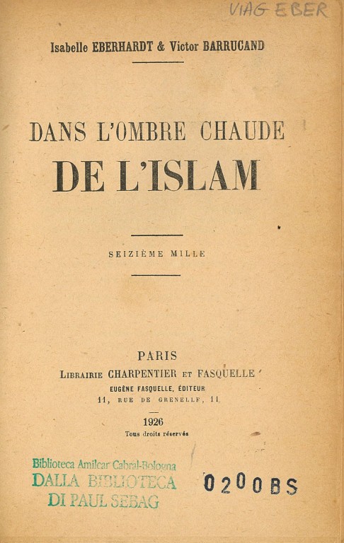 copertina di Dans l'ombre chaude de l'Islam