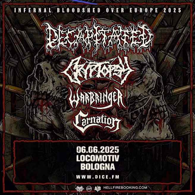 immagine di DECAPITATED + CRYPTOPSY + WARBRINGER + CARNATION