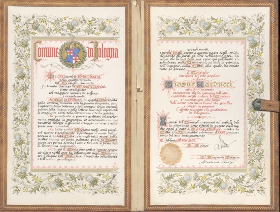 copertina di A. Tartarini, Per la cittadinanza onoraria di Bologna, 1896